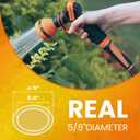 Giraffe Tools 10ft x 5/8" Garden Leader Hose, Heavy Duty Short Hose, Lightweight & Flexible Hybrid Water Hose with Swivel Handle & Male to Female Fittings