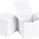 SHIPKEY 10 Pcs White Cardboard Gift Boxes with lids | 6x6x6inch Square Boxes | Medium Gift Boxes Suitable for Party, Wedding, Christmas, Holidays, Birthdays and All Other Occasions