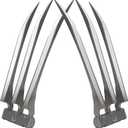 Dakapal Wolf Claws Realistic Plastic Wolf Claws for Costume Cosplay Props for Adults Set of 2 (9.85") Silver