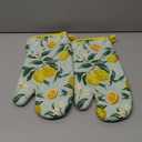 Martha Stewart Lemon Whimsy Oven Mitt 2-Pack Set, Yellow, 7"x13"