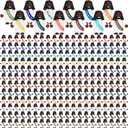 Draupnir 240PCS Little Jesus Figures Easter Black Mini Jesus Figurines in Bulk, Religious Jesus Loves You Figures Gift(Macaron,Jesus Love You)