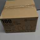 C9 Led Christmas String Lights 68Ft 100 LED with All in One Clips Outdoor Waterproof Strawberry Roof Lights, Commercial Grade Extendable for Indoor Outside Roofline Home Xmas Decoration, Warm White