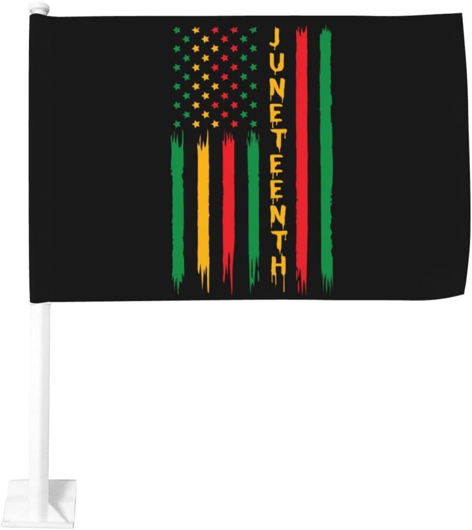 Pride African American Juneteenth Independence Day Freedom Car Flag Double Sided Window Clip Flags Banner Decoration For Car