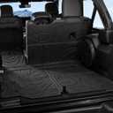Cargo Mat Backrest Mats for Jeep Wrangler JL 2018-2025 2026 Unlimited 4-Door (Not fit JK/4XE/2-Door), All Weather TPE Cargo Liner Trunk Mat Accessories (Cargo Mat with Backrest Mat)