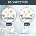 3 x Soccer Ornament 2025  White Elephant Gift, Deck The Halls with Soccer Balls Ceramic Ornament  Holiday Tree Decoration for Soccer Players, Coaches & Fans  Sports Gag Gift & Stocking Stuffer