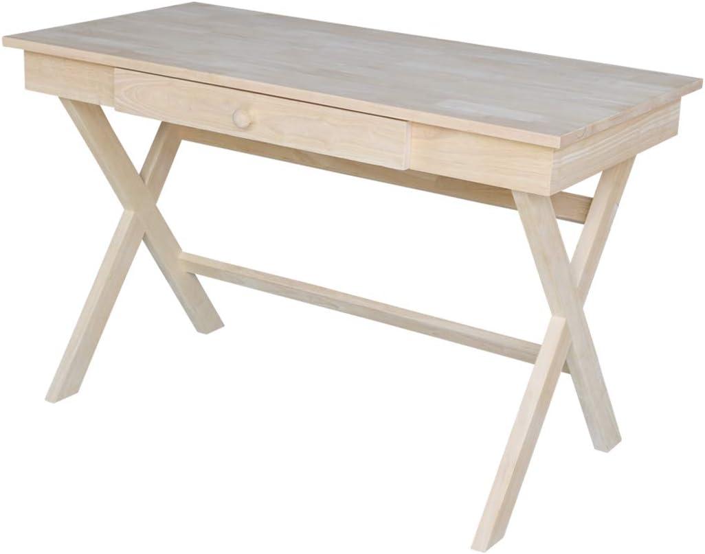 International Concepts Cross Leg Desk, Unfinished