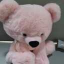Holiday Home 10-Inch Plush Bear with Keychain - Light Pink