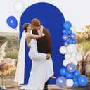 FUHSY Set of 2 Wedding Arch Cover 6FT, 7.2FT Backdrop Cover Arch Spandex Fabric Royal Blue Arch Stand Covers Chiara Arch Covers Stretchy Backdrop for Baby Shower Birthday Graduation Anniversary