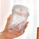4 Pack Glass Canning Jars with Lids, Glass jars with Airtight Lids, 20 oz Wide mouth Mason Salad jars,BPA Free Food Storage Containers for Yogurt Spice Sugar, fridge dishwasher safewhite