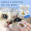 150Pcs Eyes Wipes for Dogs - Tear Stain Remover for Dogs - Dog Eye Cleaner, Eye Debris, Discharge, Mucus Secretions - Eye Wipes for Dogs & cat Eye Wipes (3.2 Extra Large)