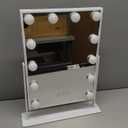 Hansong Vanity Mirror with Lights Makeup Mirror with Lights 12 Dimmable Bulbs Hollywood Lighted Makeup Mirror Detachable 10x Magnification 3 Color Lighting Modes (White)