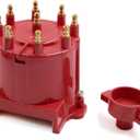 uxcell 8406 Car Ignition Distributor Cap and Rotor Kit External Coil for Chevrolet Suburban C1500 C2500 C3500 for GMC K1500 Jimmy 8 Cylinder Engine DC 12V