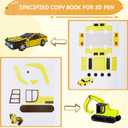 4 x Yungden 3D Printing Drawing Book, Reusable Colorful 40 Patterns 3D Pen Paper Template with a Tranparent Plate, Painting Graffiti Stencil for 3D Pen DIY Creation