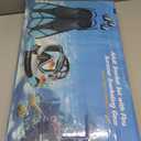 Snorkeling Gear for Adults Men Women,4 in 1 Snorkel Set with Panoramic View Diving Mask Anti-Fog Anti-Leak,Dry Top Snorkel,Fins and Travel Bag for Swimming,Snorkeling and Travel Diving (ML/XL, NavyBlue)