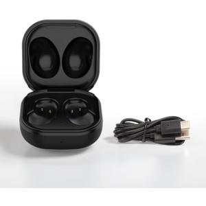 Earbuds Charging Case Replacement for Samsung Galaxy Buds Live R180, Build in 600 MAh Large Battery, with Charging and LED Indicator, Black