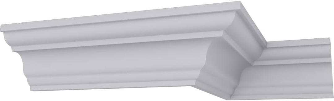 Sample - Endurathane Palmetto Crown Moulding, 3"H x 3"P x 4 1/4"F x 12"L, Factory Primed