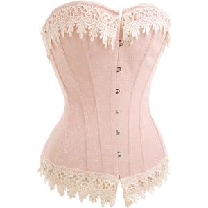 Alivila.Y Fashion Womens Sexy Vintage 1920s Renaissance Lace Trim Corset Bustier (Large)