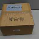 Farmhouse Lantern Chandelier 4-Light, Industrial Brushed White Oak Ceiling Light Fixture with Open Cage and Adjustable Hanging Height, E12 Base for Kitchen Island, Dining Room, Entryway, Foyer