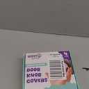 Child Safety Door Knob Cover (4 Pack) Hard-to-Remove Dual-Lock Door Handle Covers for Kids - Reusable Baby Proof Door Knob Locks - Installs Easily, No Tools Needed (White)