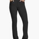 Women’s Stretchy Yoga Dress Pants High Rise Straight Leg with Pockets Casual Petite/Regular, XL
