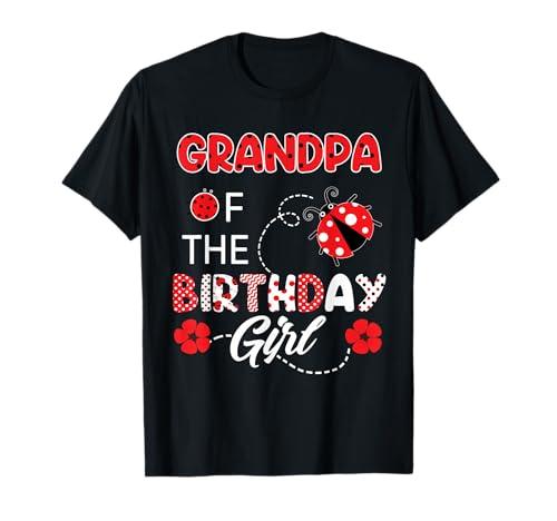 Grandpa Of The Birthday Girl - Family Ladybug Birthday T-Shirt S