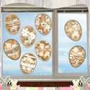 Motipuns 32 Pcs Easter Suncatchers Craft Bunny Egg Ornaments Easter Craft Kit Stained Glass Tissue Paper Bulk Spring Window DIY Art Gift for Home Creative Activities Party Decoration(Cute)