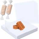1000 Pieces Wax Candy Wrappers - Twisting Wax Paper Square Sheets 4.8x4.8inch - Caramel Candy Taffy Treats Lollipop Wrappers