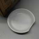 LE TAUCI Ceramic Spoon Rest for Stove Top, 4.8 Inch Spoon Holder for Kitchen Counter, Kitchen Gadgets, Coffee Spoon Cradle, Home Accessories for Utensils, Set of 7, White