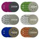 5 Inch 8 Holes Sanding Discs Hook and Loop, 30Pcs Wet Dry Sandpaper, 2000 3000 4000 5000 7000 10000 Grit Sandpaper, Round High Grit Sand Paper for Orbital Sander