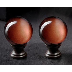 2 Pcs Lamp Finials, Ball Shaped Tawny Crystal Glass with Bronze Finish Screw Knob Base for Lamp Shade Top Cap, Decoration Accessories for Table and Floor Lamps (2 Inches Tall) (Antique ORB) 2 Pcs Lamp Finials, Ball Shaped Tawny Crystal Glass with Bronze Finish Screw Knob Base for Lamp Shade Top Cap, Decoration Accessories for Table and Floor Lamps (2 Inches Tall) (Antique ORB)
