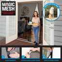 Magic Mesh Double Door- Hands Free Magnetic Screen Door, Fits French & Sliding Doors 75 in x 83 in