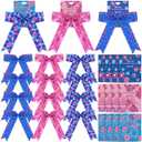 Sureio 15 Set Bohemia Hawaiian Hair Bows Clips 7 Inch Pink and Blue Cartoon Hawaiian Party Favors Hibiscus Hair Clips for Girls Goodie Bag Stuffers Summer Birthday Tropical Hawaii Party Decorations