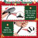 Black Triple Tree Topper Candelabra, Christmas Tree Toppers Shelf - 3 Tier Candle Holder, Unique Candelabra Decor for Holiday (90cm/ 35.4 inch)