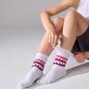 Women's Slouchy Socks Soft Casual Calf Socks Retro Scrunch Crew Socks 3/4 Pairs (S)
