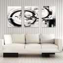 Pormipone Modern Black and White Abstract Wall Art,Irregular Graphic Abstract Canvas Print Poster for Living Room Bedroom Office Home Decoration (18"L x 12"W)