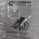 Medline Comfortable Folding Wheelchair with Swing-Back, Desk-Length Arms and Elevating Footrests, 18W x 16D Seat,Black