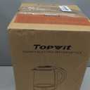 TOPWIT Electric Kettle Glass Hot Water Kettle, 2.0L Water Warmer, BPA-Free Stainless Steel Lid & Bottom, Tea Kettle with Fast Heating, Auto Shut-Off & Boil Dry Protection