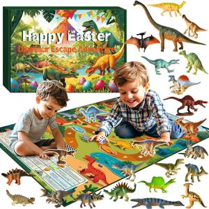 2 x Prefilled Easter Eggs with Toys, 24 Pcs Filled with Dinosaur Toys Large Map, Easter Eggs Hunt for Kids, Party Favors, Basket Stuffers Fillers, Classroom Prize Supplies