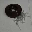 Landscape Edging,40FT Garden Edging Kit with 50 Pcs Galvanized Spikes,2 Inch Tall for Lawn, Garden Border (40 FT x 2 in, Brown)