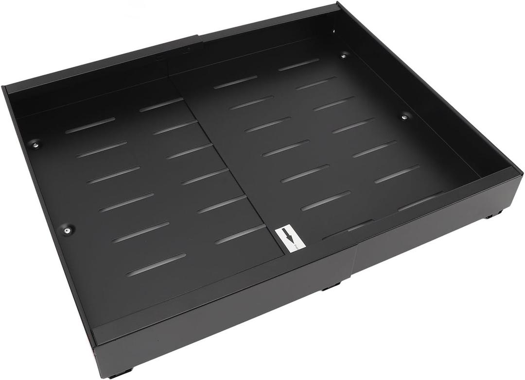 Hztyyier Expandable Pull Out Cabinet Organizer, Kitchen Drawer Storage Rack, Organize Messy Objects, Save Space for Bowl Basket, Seasoning Bottles, Sundries (Black)