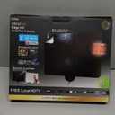 GE Ultra-Thin Amplified TV Antenna, 4K Ready 1080P Digital HDTV UHF VHF, Long Range Indoor TV Antenna, Amplifier with LTE Filter, Reversible Black/White Finish, 48862