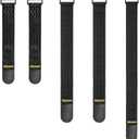 Trilancer Elastic Cinch Straps with Anti-Slip Strips, 3 Size Combo(5-Pack) Heavy Duty Hook and Loop Storage Straps for Extension Cords, Cables, Ropes, Hoses, Bike, RV, Pant Garters,Garage Organization