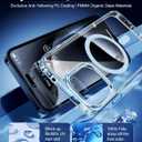 TORRAS Magnetic Shockproof for iPhone 15 Pro Case, [Military-Grade Drop Tested] [Compatible with MagSafe] Translucent Slim Protective Anti-Scratch Anti-Fingerprint Guardian 2023, Clear Blue
