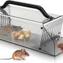 Qualirey 12 Inch Humane Mouse Trap Indoor Combined Automatic Continuous Rat Trap Sensitive Pedal Trigger Animal Humane Live Catch and Release Outdoor Mouse Cage for Home Yard Outdoor