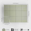 Bumusty Large Cork Board 48" x 36" Alternative - 12 Pack Felt Wall Tiles with 70 Safe Removable Adhesive Tabs, 30 Pushpins, Cork Boards for Walls Pin Board Bulletin Board Office Decor (Sage)