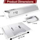 Hiorucet Grill Drip Pan Kits for Dyna Glo Grill Replacement Parts DGB610SSP, Adjustable 30''-36'' Grease Tray with Catch Pan, Heat Plate Tent Shields for Dynaglo Grill Replacement Parts 6 Burner.