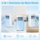 Portable Air Conditioners, 3-in-1 8500 BTU Cooling Unit with Fan & Dehumidifier for Room, Quiet Operation, Cools up to 450 sq.ft, Complete Window Installation Kit for Home Office
