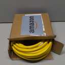 POWGRN 50 ft 12/3 Outdoor Extension Cord Waterproof Heavy Duty with Lighted Indicator End 12 Gauge 3 Prong, Flexible Cold-Resistant Long Power Cord Outside, 15Amp 1875W SJTW Yellow ETL Listed