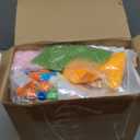 Baderke 10 Set Sensory Bottles Kits Valentine's Day Party Supplies Empty Plastic Bottles Funnel Rice Stars Sequins Clay Slices Stickers Glitter Powder Colored Foam Balls for DIY Art Fun Crafts