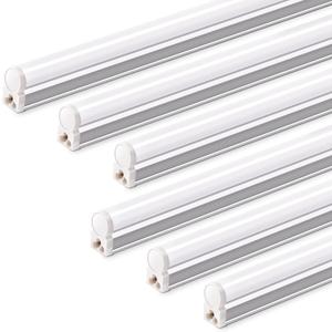 Barrina T5 4FT LED Shop Light, 2200lm,5000K Daylight White, 20W Utility Light Fixture, Ceiling and Under Cabinet Lights for Workshop Garage, Corded Electric with ON/Off Switch, 6 Pack